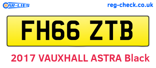 FH66ZTB are the vehicle registration plates.