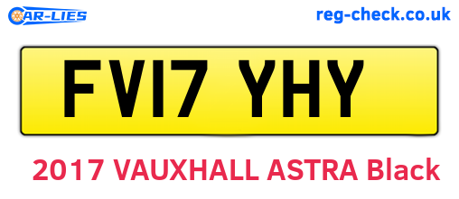 FV17YHY are the vehicle registration plates.