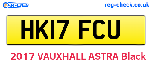 HK17FCU are the vehicle registration plates.