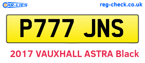 P777JNS are the vehicle registration plates.