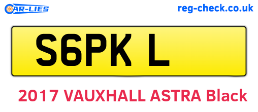 S6PKL are the vehicle registration plates.