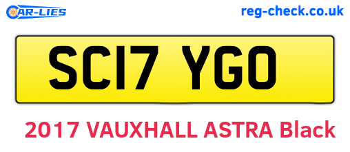 SC17YGO are the vehicle registration plates.