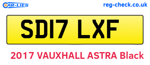 SD17LXF are the vehicle registration plates.