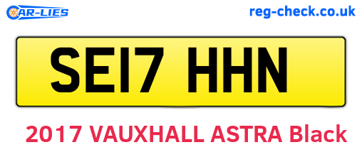 SE17HHN are the vehicle registration plates.