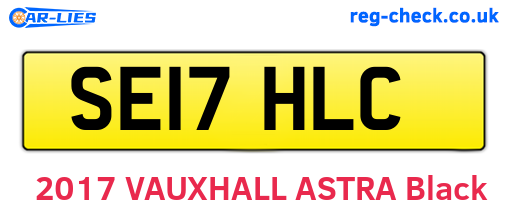 SE17HLC are the vehicle registration plates.