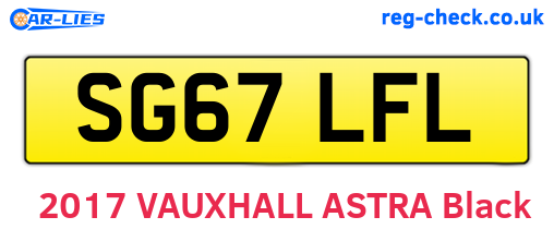 SG67LFL are the vehicle registration plates.