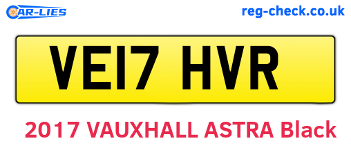 VE17HVR are the vehicle registration plates.