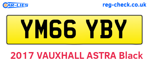 YM66YBY are the vehicle registration plates.