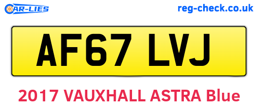 AF67LVJ are the vehicle registration plates.