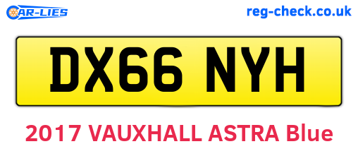 DX66NYH are the vehicle registration plates.