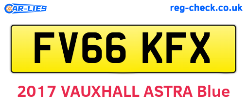 FV66KFX are the vehicle registration plates.