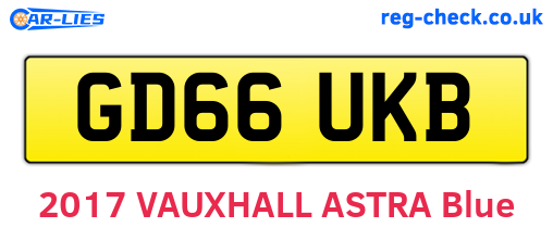 GD66UKB are the vehicle registration plates.