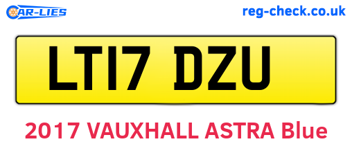 LT17DZU are the vehicle registration plates.