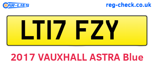 LT17FZY are the vehicle registration plates.