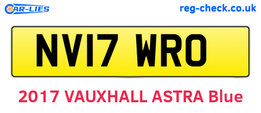 NV17WRO are the vehicle registration plates.