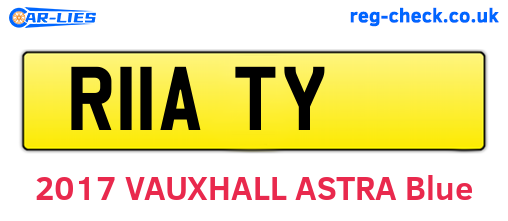 R11ATY are the vehicle registration plates.