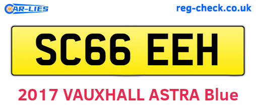 SC66EEH are the vehicle registration plates.