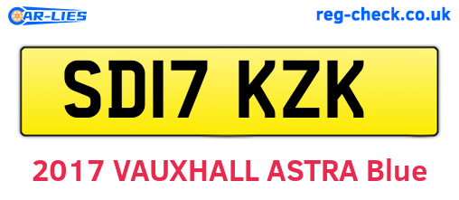 SD17KZK are the vehicle registration plates.
