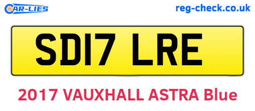 SD17LRE are the vehicle registration plates.