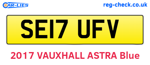 SE17UFV are the vehicle registration plates.