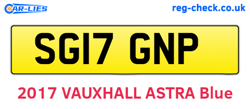 SG17GNP are the vehicle registration plates.