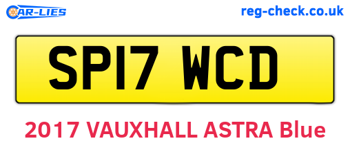 SP17WCD are the vehicle registration plates.