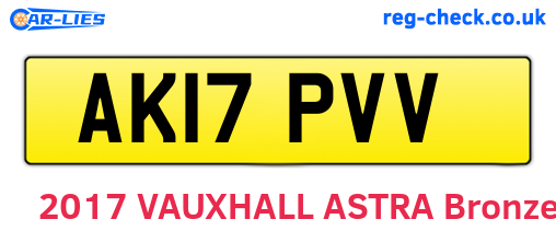 AK17PVV are the vehicle registration plates.