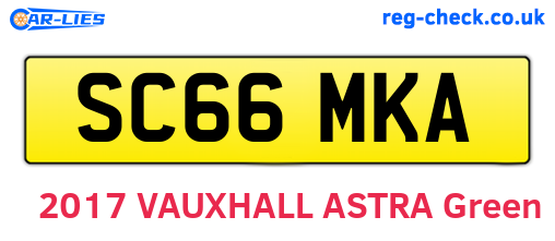 SC66MKA are the vehicle registration plates.