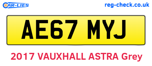 AE67MYJ are the vehicle registration plates.