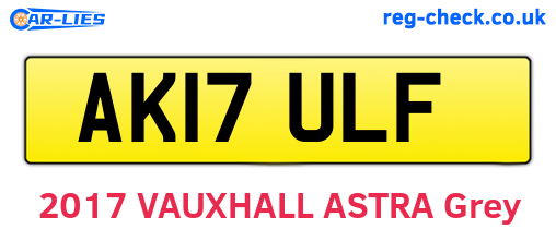 AK17ULF are the vehicle registration plates.