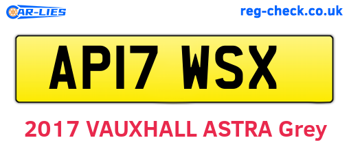 AP17WSX are the vehicle registration plates.