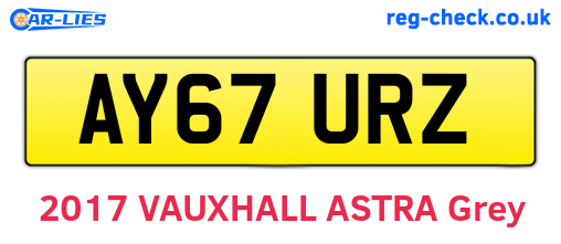 AY67URZ are the vehicle registration plates.