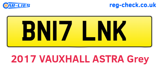 BN17LNK are the vehicle registration plates.