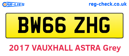 BW66ZHG are the vehicle registration plates.