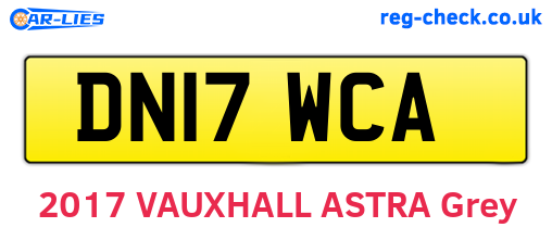 DN17WCA are the vehicle registration plates.