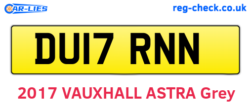 DU17RNN are the vehicle registration plates.