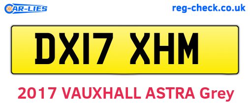 DX17XHM are the vehicle registration plates.