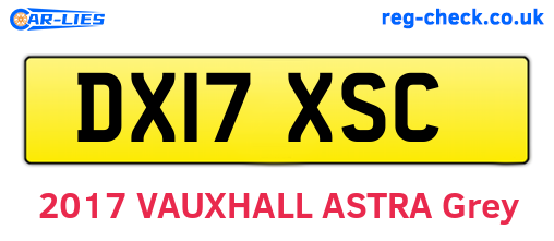 DX17XSC are the vehicle registration plates.