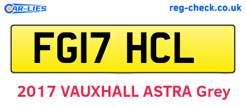 FG17HCL are the vehicle registration plates.
