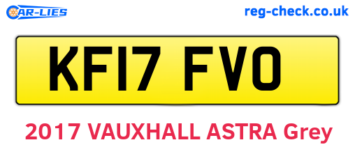 KF17FVO are the vehicle registration plates.