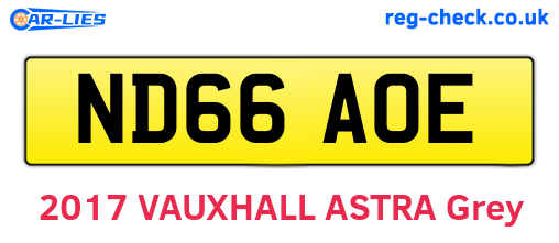 ND66AOE are the vehicle registration plates.