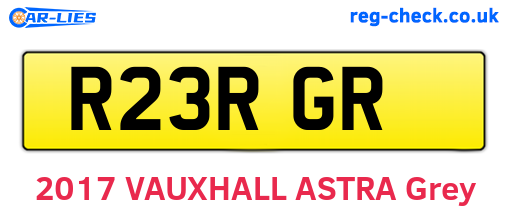 R23RGR are the vehicle registration plates.