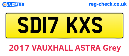 SD17KXS are the vehicle registration plates.