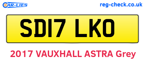 SD17LKO are the vehicle registration plates.