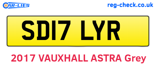 SD17LYR are the vehicle registration plates.