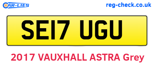 SE17UGU are the vehicle registration plates.