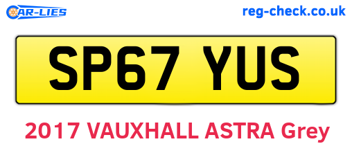 SP67YUS are the vehicle registration plates.