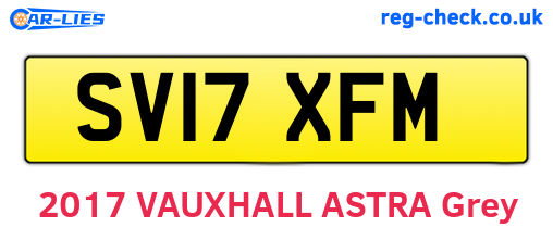 SV17XFM are the vehicle registration plates.