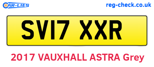 SV17XXR are the vehicle registration plates.