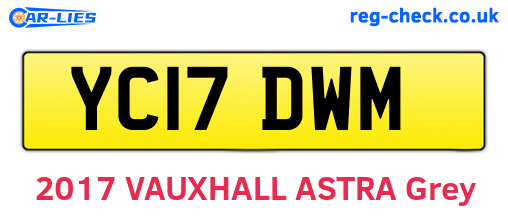YC17DWM are the vehicle registration plates.